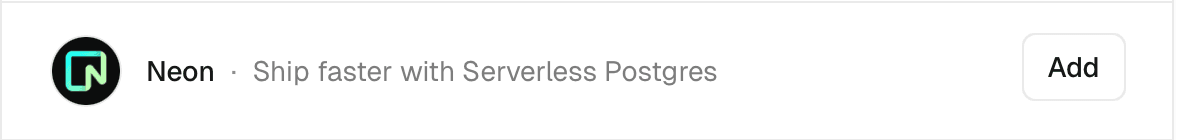Add Neon from Connectable Accounts